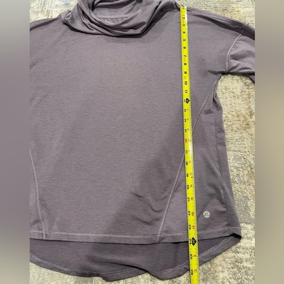 Apana Cowl Neck Soft Yoga Top Violet Purple Size Medium Loose Comfort EUC - Picture 9 of 11